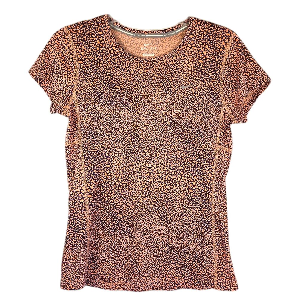 Nike Running Dri-Fit Women's Small Coral Short Sleeve Active Wear Top Tee